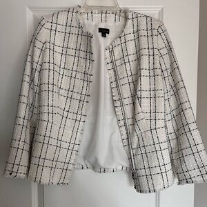 NWOT! Ann Taylor Tweed Blazer with zipper size 4
